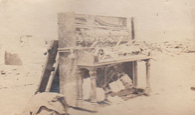 Huff's Piano after the Tornado hit.