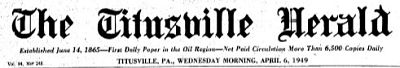 Titusville Herald Title