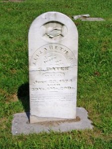 Elizabeth Blue Bates tombstone