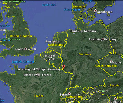 Liersberg on the western border of modern day Germany.